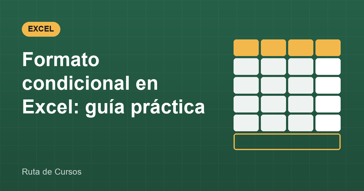 Portada de la guía: Formato condicional en Excel: guía práctica